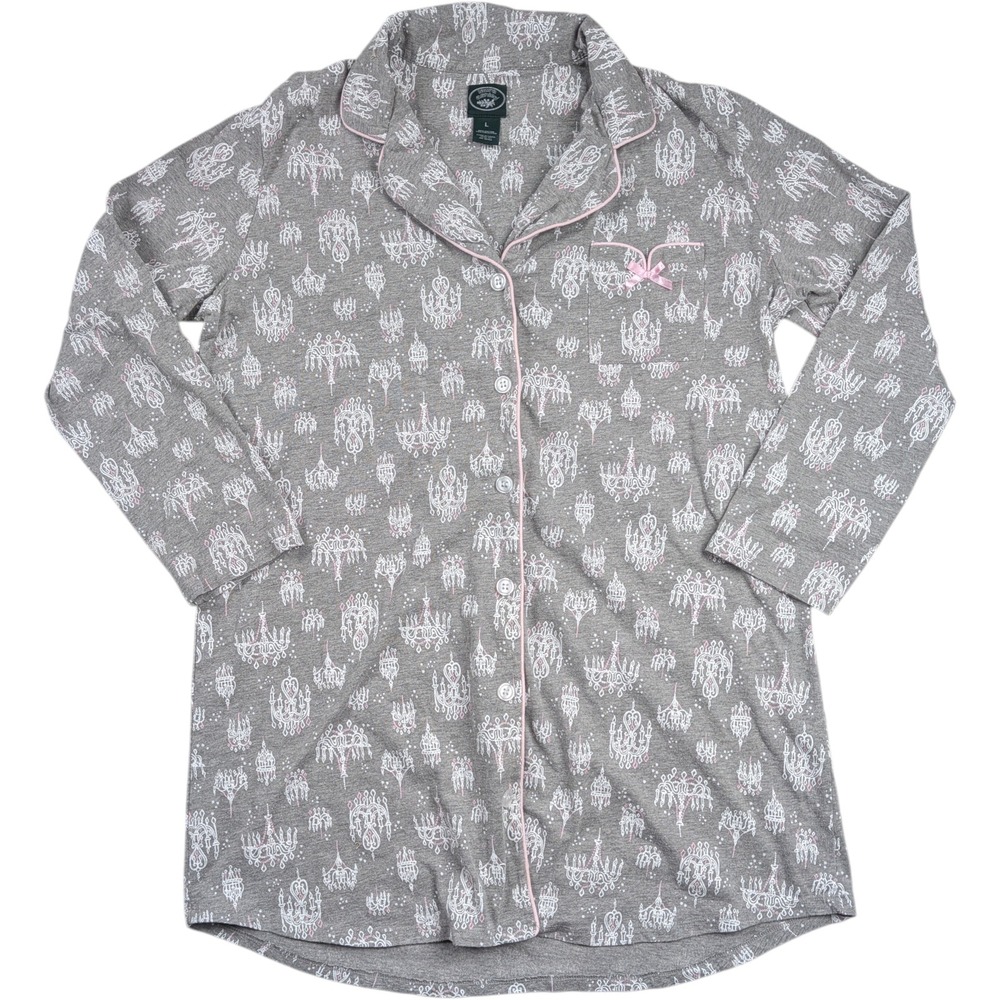 Laura Ashley Nightshirt Gray Chandelier Size Large‎